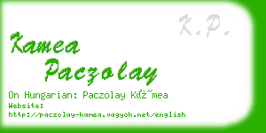 kamea paczolay business card